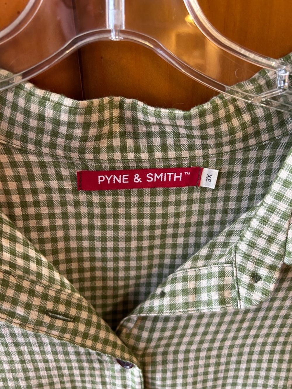 Pyne & Smith Green Gingham Button Front Dress - Picture 4 of 9